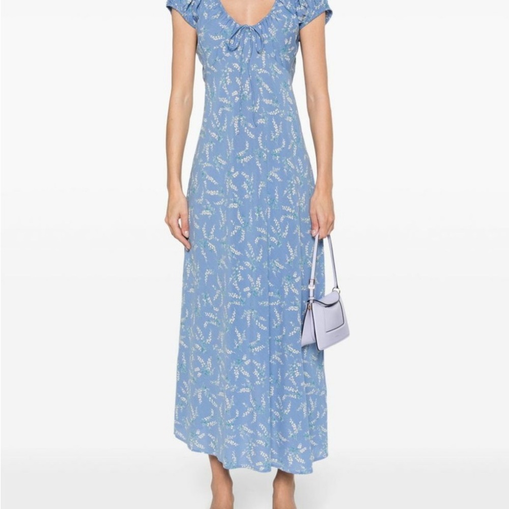 Blue Floral Maxi Dress